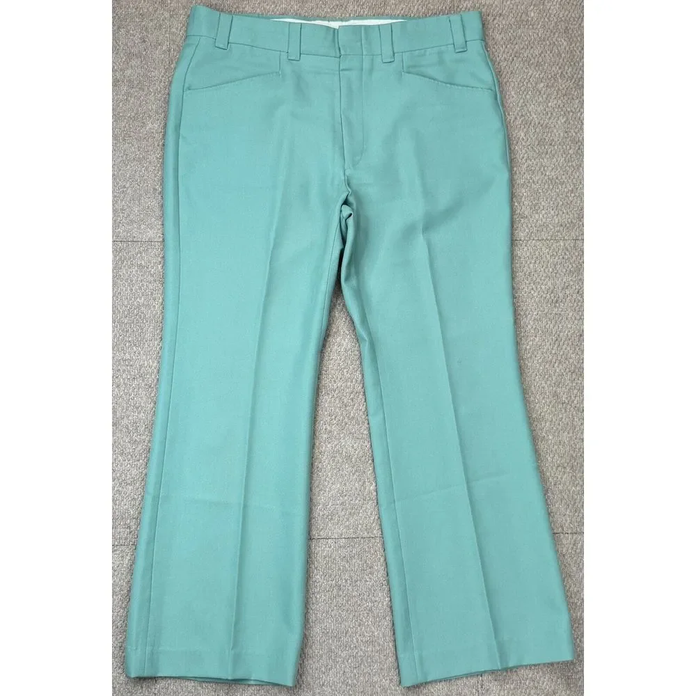 Levi's Panatela Gentlemen's Cut Vtg Men's Green Dress Pants Size 37x29
